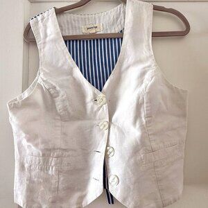Porridge (by Anthropologie) two-toned linen vest